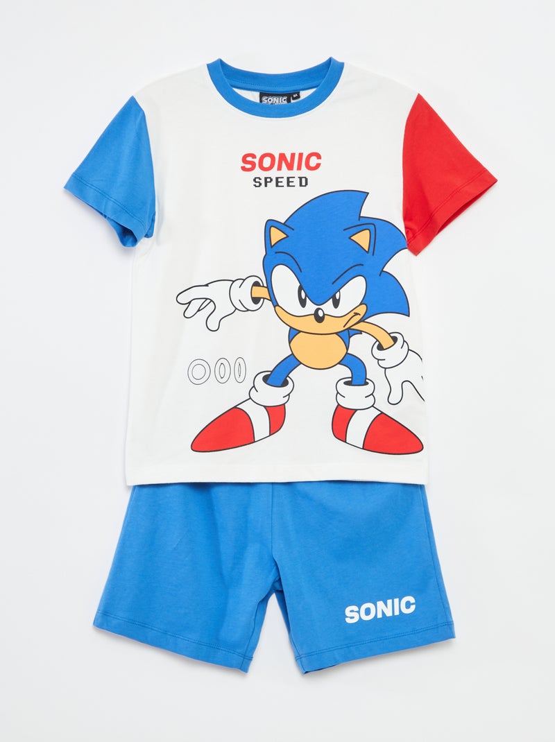Pijama corto camiseta + short 'Sonic' - 2 piezas Azul - Kiabi
