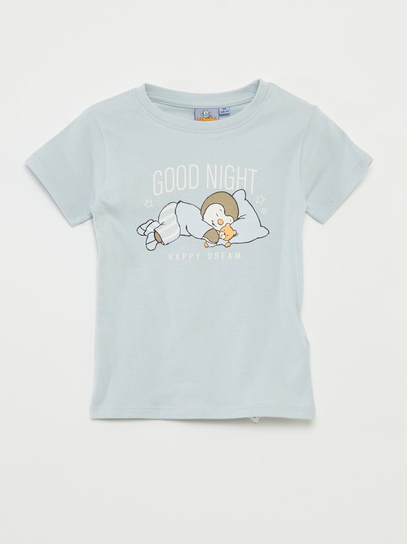 Pijama corto camiseta + short 'Tchoupi' - 2 piezas AZUL - Kiabi