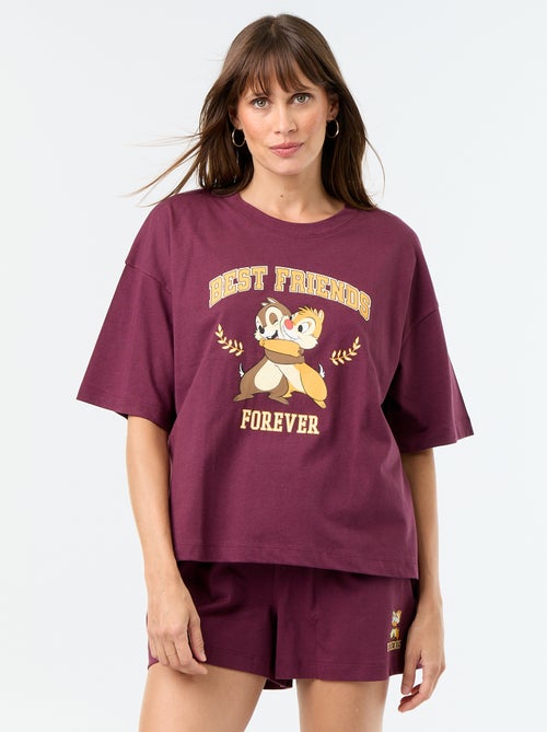 Pijama corto 'Chip y Dale' - 2 piezas - Kiabi Pijama corto 'Chip y Dale' - 2 piezas - Kiabi