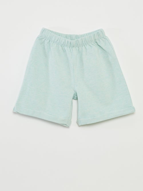 Pijama corto con camiseta con bolsillo + pantalón corto lisos  - 2 piezas - Kiabi