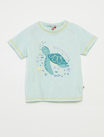 Pijama corto con camiseta con estampado + pantalón corto - 2 piezas