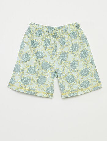 Pijama corto con camiseta con estampado + pantalón corto - 2 piezas