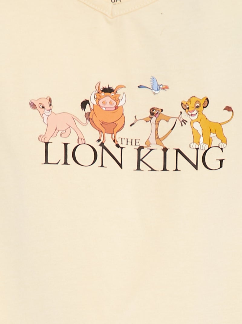 Pijama corto con camiseta de tirantes + pantalón corto 'Disney' - 2 piezas AMARILLO - Kiabi