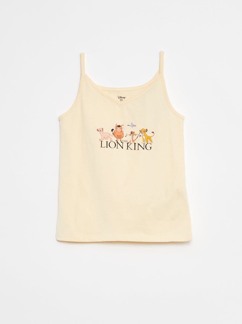 Pijama corto con camiseta de tirantes + pantalón corto 'Disney' - 2 piezas AMARILLO - Kiabi
