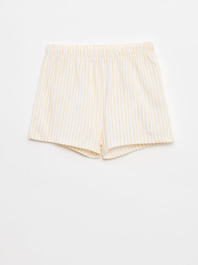 Pijama corto con camiseta de tirantes + pantalón corto 'Disney' - 2 piezas AMARILLO - Kiabi