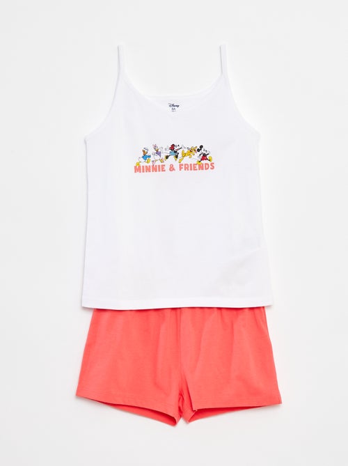 Pijama corto con camiseta de tirantes + pantalón corto 'Disney' - 2 piezas - Kiabi