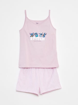 Pijama corto con camiseta de tirantes + pantalón corto 'Disney' - 2 piezas