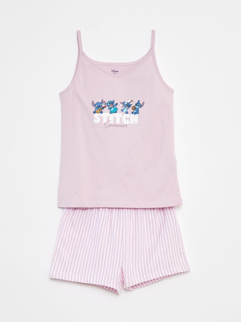 Pijama corto con camiseta de tirantes + pantalón corto 'Disney' - 2 piezas PURPURA - Kiabi