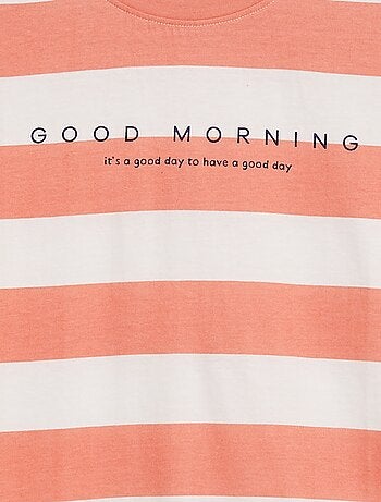 Pijama corto con camiseta + Pantalón corto - 2 piezas