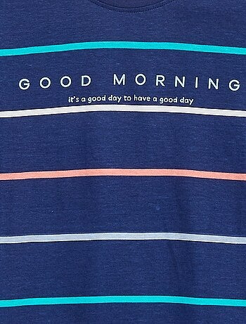 Pijama corto con camiseta + Pantalón corto - 2 piezas