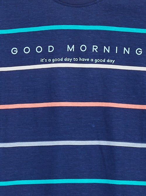 Pijama corto con camiseta + Pantalón corto - 2 piezas - Kiabi