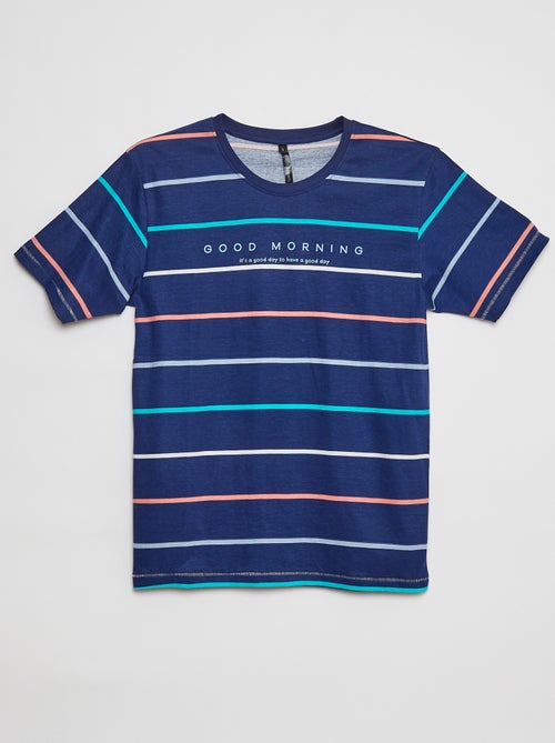 Pijama corto con camiseta + Pantalón corto - 2 piezas - Kiabi