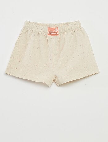 Pijama corto con camiseta + pantalón corto - 2 piezas