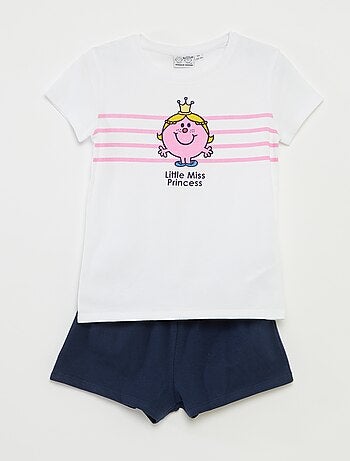 Pijama corto con camiseta + Pantalón corto - 2 piezas