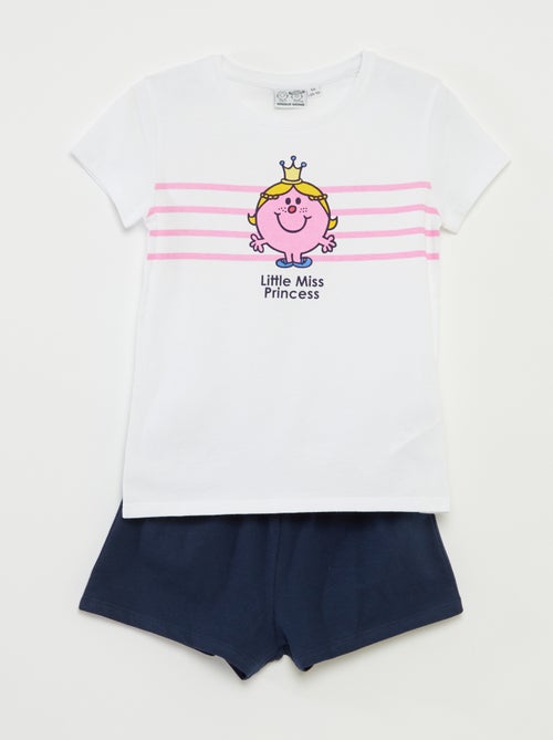 Pijama corto con camiseta + Pantalón corto - 2 piezas - Kiabi