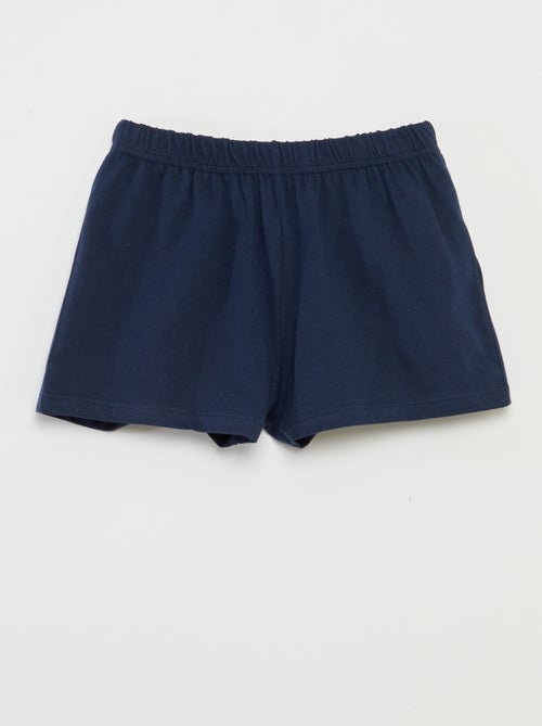 Pijama corto con camiseta + Pantalón corto - 2 piezas - Kiabi