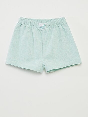 Pijama corto con camiseta + pantalón corto - 2 piezas