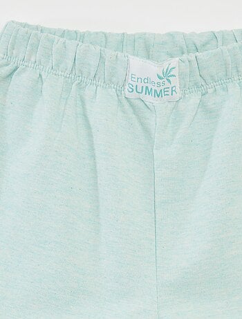 Pijama corto con camiseta + pantalón corto - 2 piezas