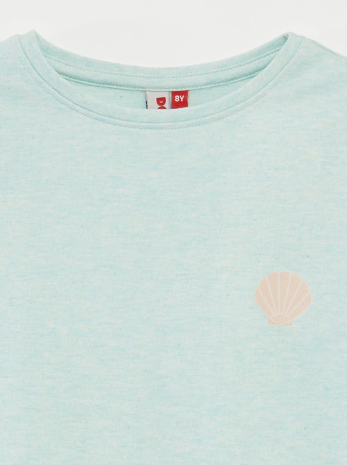 Pijama corto con camiseta + pantalón corto - 2 piezas - Kiabi