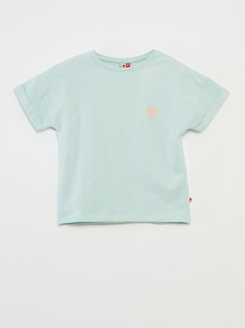 Pijama corto con camiseta + pantalón corto - 2 piezas VERDE - Kiabi