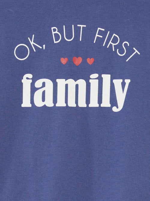 Pijama corto con camiseta + pantalón corto a rayas  - 2 piezas - Kiabi