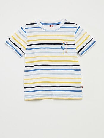 Pijama corto con camiseta + pantalón corto de rayas - 2 piezas