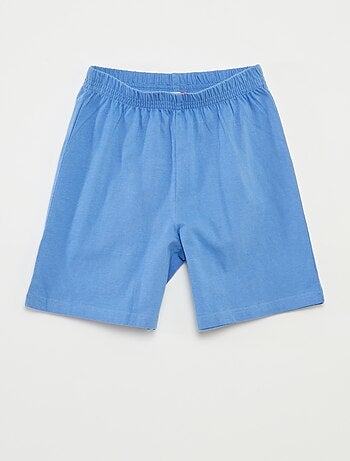 Pijama corto con camiseta + pantalón corto de rayas - 2 piezas