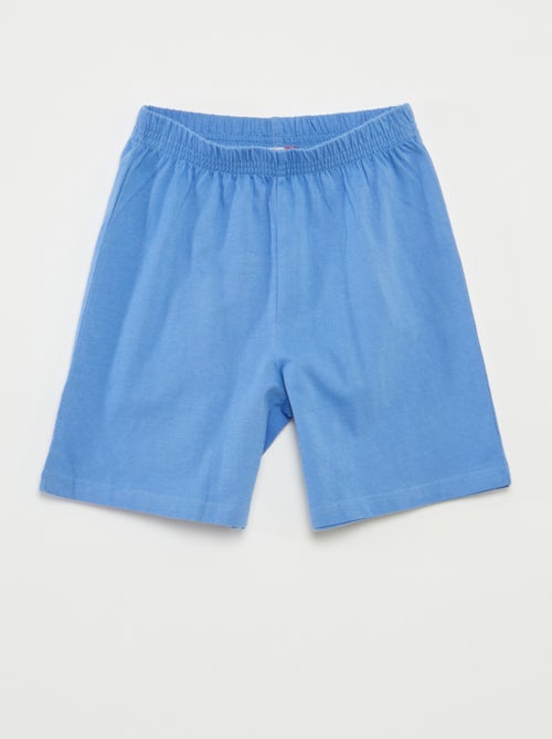 Pijama corto con camiseta + pantalón corto de rayas  - 2 piezas - Kiabi