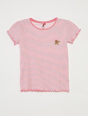 Pijama corto con camiseta + pantalón corto de rayas - 2 piezas