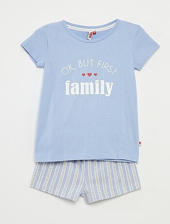 Pijama corto con camiseta + pantalón corto 'Día de la Madre' 2 piezas