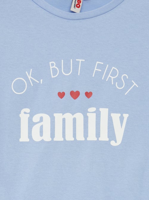 Pijama corto con camiseta + pantalón corto 'Día de la Madre' 2 piezas - Kiabi Pijama corto con camiseta + pantalón corto 'Día de la Madre' 2 piezas - Kiabi