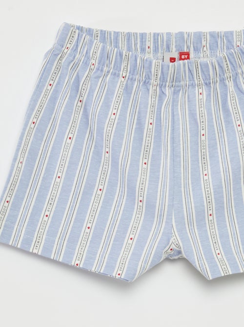 Pijama corto con camiseta + pantalón corto 'Día de la Madre' 2 piezas - Kiabi Pijama corto con camiseta + pantalón corto 'Día de la Madre' 2 piezas - Kiabi