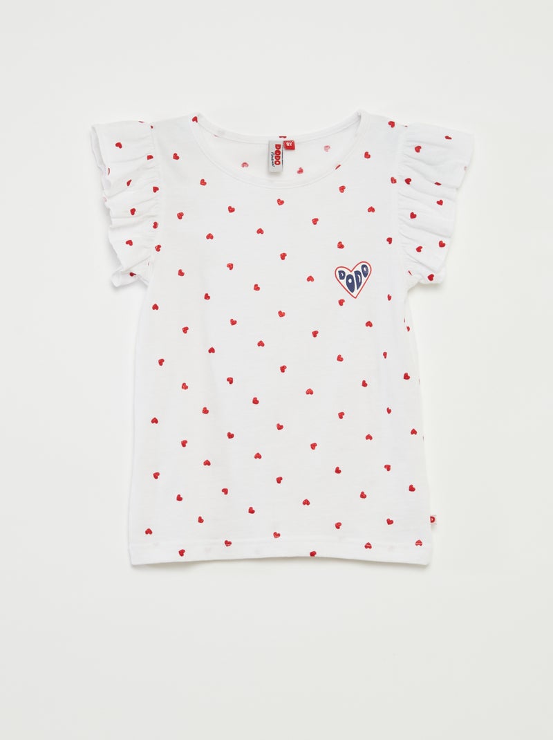 Pijama corto con camiseta + pantalón corto 'Día de la Madre' 2 piezas ROJO - Kiabi