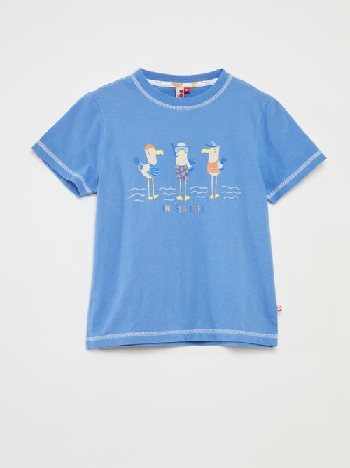 Pijama corto con camiseta + pantalón corto estampado  - 2 piezas - Kiabi