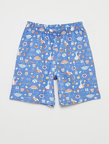 Pijama corto con camiseta + pantalón corto estampado - 2 piezas