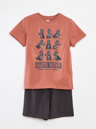Pijama corto con camiseta + pantalón corto 'Star Wars' - 2 piezas