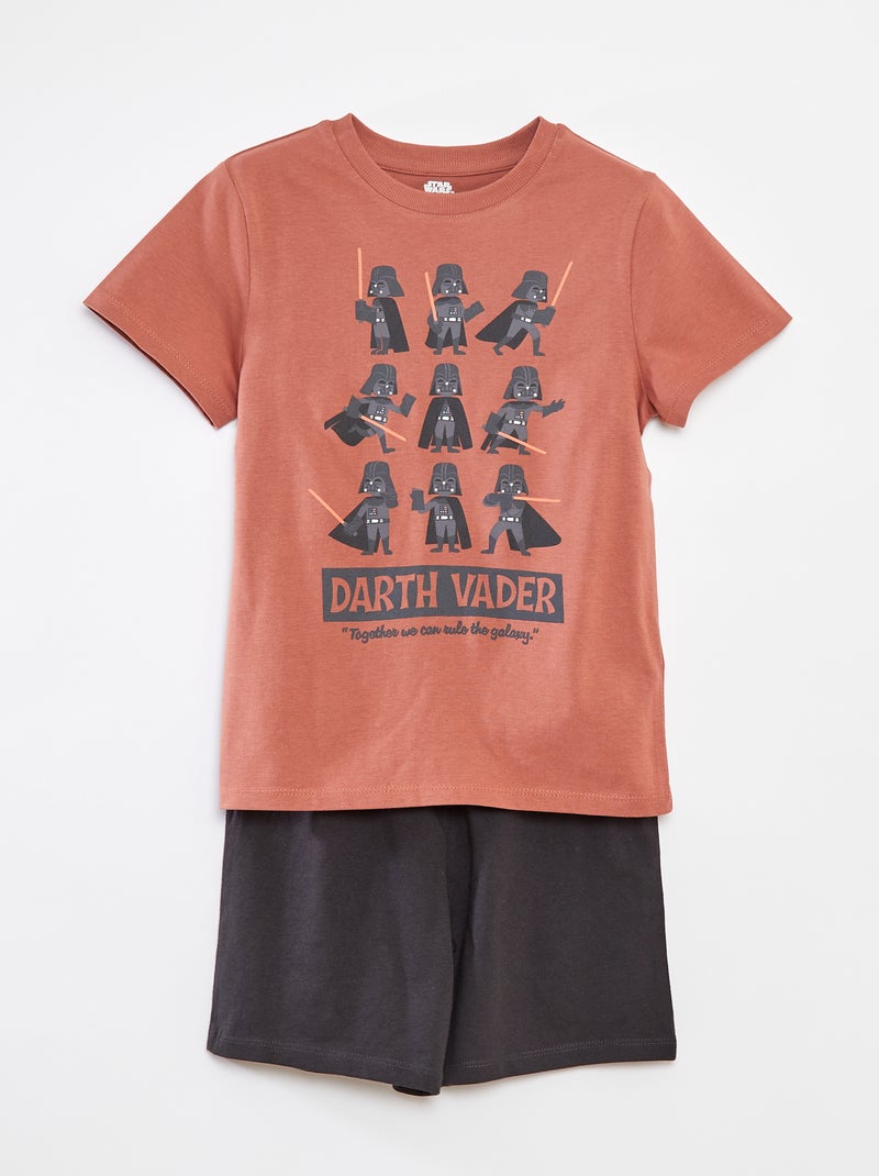Pijama corto con camiseta + pantalón corto 'Star Wars' - 2 piezas Marron - Kiabi