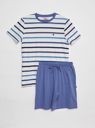 Pijama corto con camiseta + short - 2 piezas
