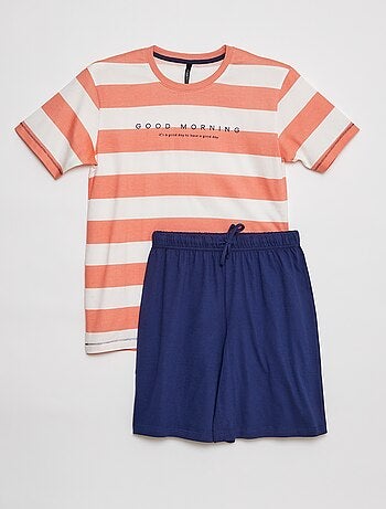 Pijama corto con camiseta + short - 2 piezas