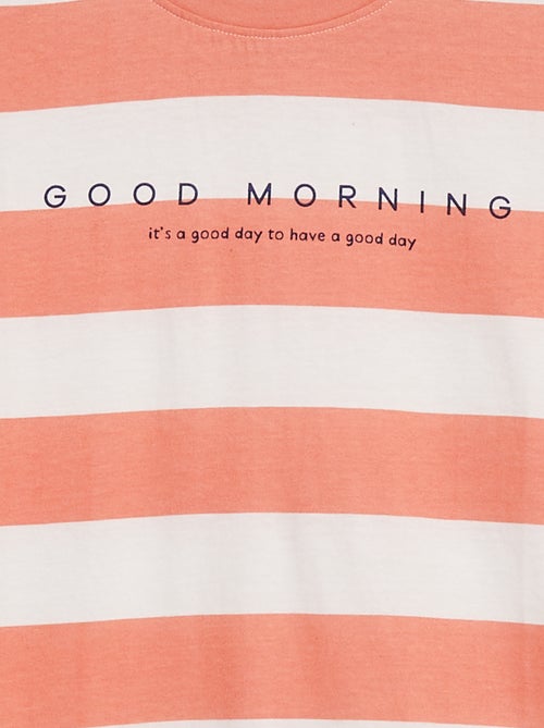 Pijama corto con camiseta + short - 2 piezas - Kiabi