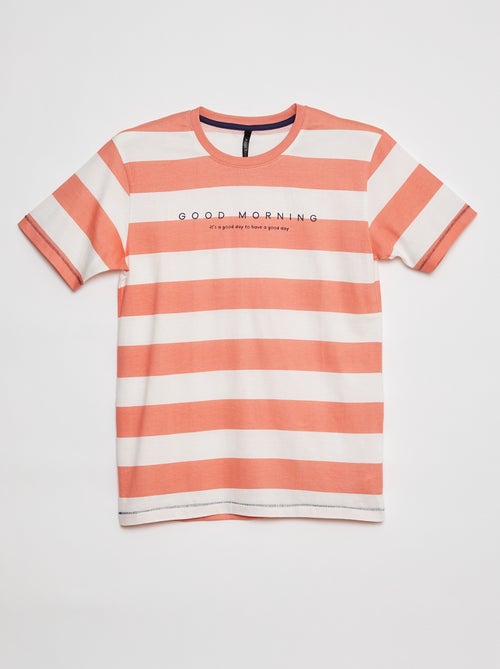 Pijama corto con camiseta + short - 2 piezas - Kiabi