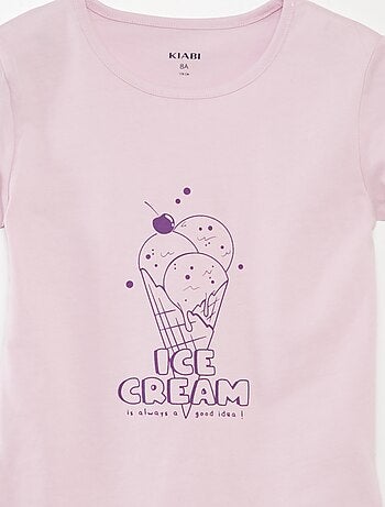 Pijama corto con camiseta + short - 2 piezas