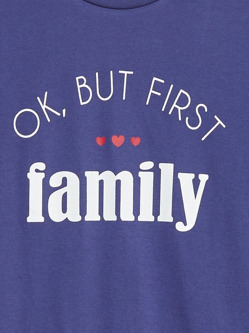 Pijama corto con camiseta + short de punto - 2 piezas - Kiabi