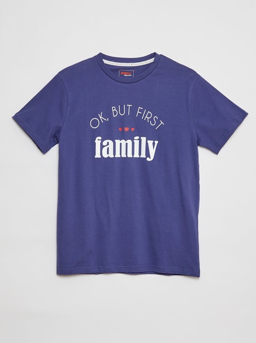 Pijama corto con camiseta + short de punto - 2 piezas - Kiabi