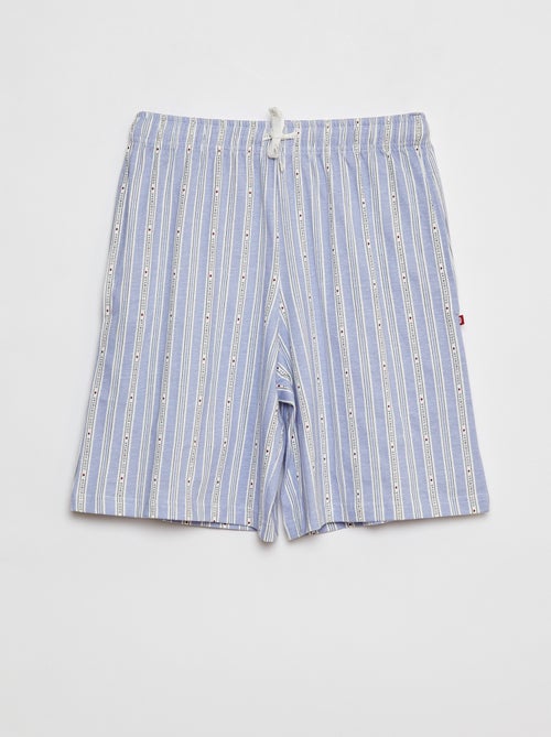 Pijama corto con camiseta + short de punto - 2 piezas - Kiabi