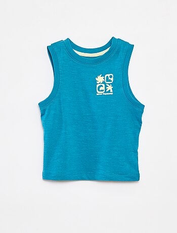 Pijama corto con camiseta sin mangas + pantalón corto - 2 piezas