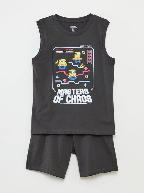 Pijama corto con camiseta sin mangas + short 'Minions' - 2 piezas - Kiabi