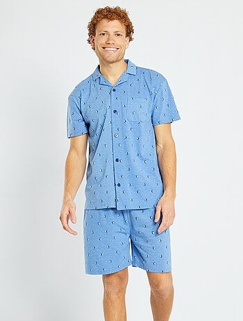 Pijama corto con cierre de botones - 2 piezas - Kiabi