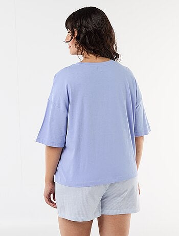 Pijama corto con estampado - 2 piezas