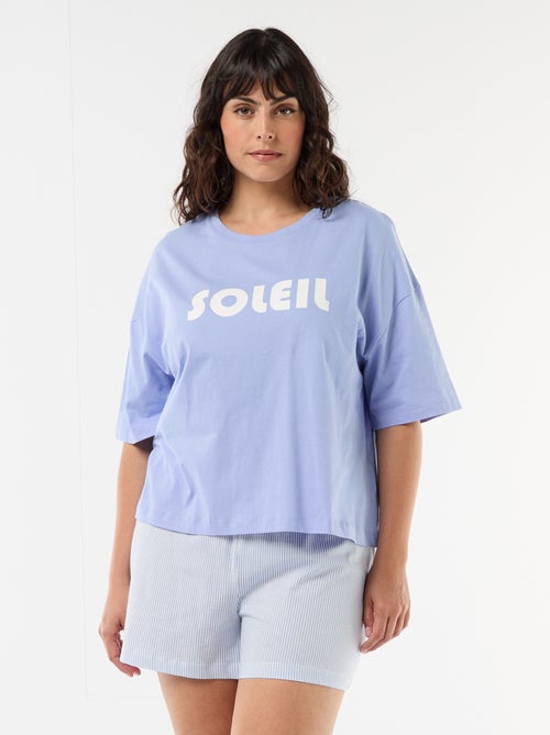 Pijama corto con estampado - 2 piezas - Kiabi